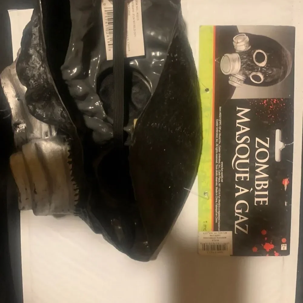 Black Zombie Biohazard Respirator Gas Mask For Halloween Fun World